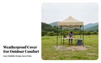 Commercial Stall Tent Foldable 4-Leg Rainproof Quick-Setup Canopy for Street Vendors, Outdoor Enthusiasts, Markets, Backyard, Campsite
