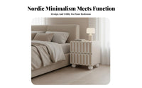 Nightstand with Drawers Nordic design Single-Drawer Nightstand Contrasting hues Multi-Purpose for Students, Guest Room, Office