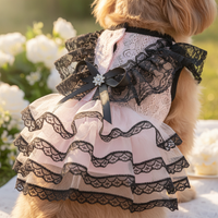 Pet Dog Cat Princess Dress Thin Lace Wedding Gown for Small Dogs