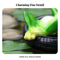 Buoyant Frog Statue Waterproof Buoyant Frog Figurine Weatherproof for Water Feature, Swimming Pool, Fish Tank