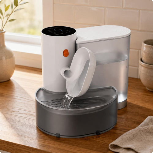 Stainless Steel Feline Fountain Quiet Automatic Pet Water Fountain Rechargeable