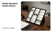 Foldable Eyeglass Display Box Hinged Tabletop Glasses Display Stand Angled