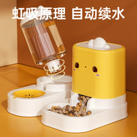 新款猫咪饮水机喂食喂水碗狗狗喝水器流动猫粮自动喂食器跨境批发