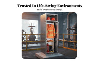 Stainless Steel Fire Suit Hanger 360° Rotation Double-Sided Firefighter Uniform Rack Firefighter Gear Rack for Training Facility