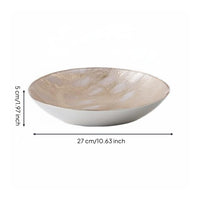 Amber-Hued Glass Fruit Plate Handmade Glass Fruit Tray Versatile