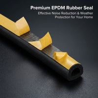EPDM Rubber Foam Seal Strip, Draught Excluder for Doors, Sound Insulation Tape,  #variant:25x5mm