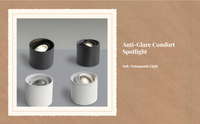 LED Ceiling Spotlight, Adjustable, Anti-Glare, Modern Accent