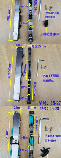 推拉门滑轮不锈钢阳台厨房推拉玻璃移门下滑轮滚轮铝合金门滑轮件