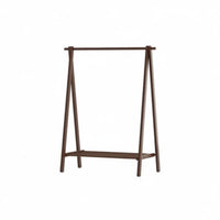 Complimentarystanding Garment Rack Easy Assembly Triangular Frame Clothes Rack with Shelf Multi-Functional Small Footprint