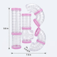 DIY Hamster Tunnel Modular Connectors for Hamster Cage Accessories, 5.5 cm Hamster Tunnel Maze Kit for Small Rodent Habitat Expansion