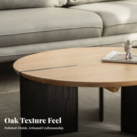 2 Pieces Round stacking Table Set Nordic artistic stacking Table Set Space-Saving sturdy Construction for residents, Families