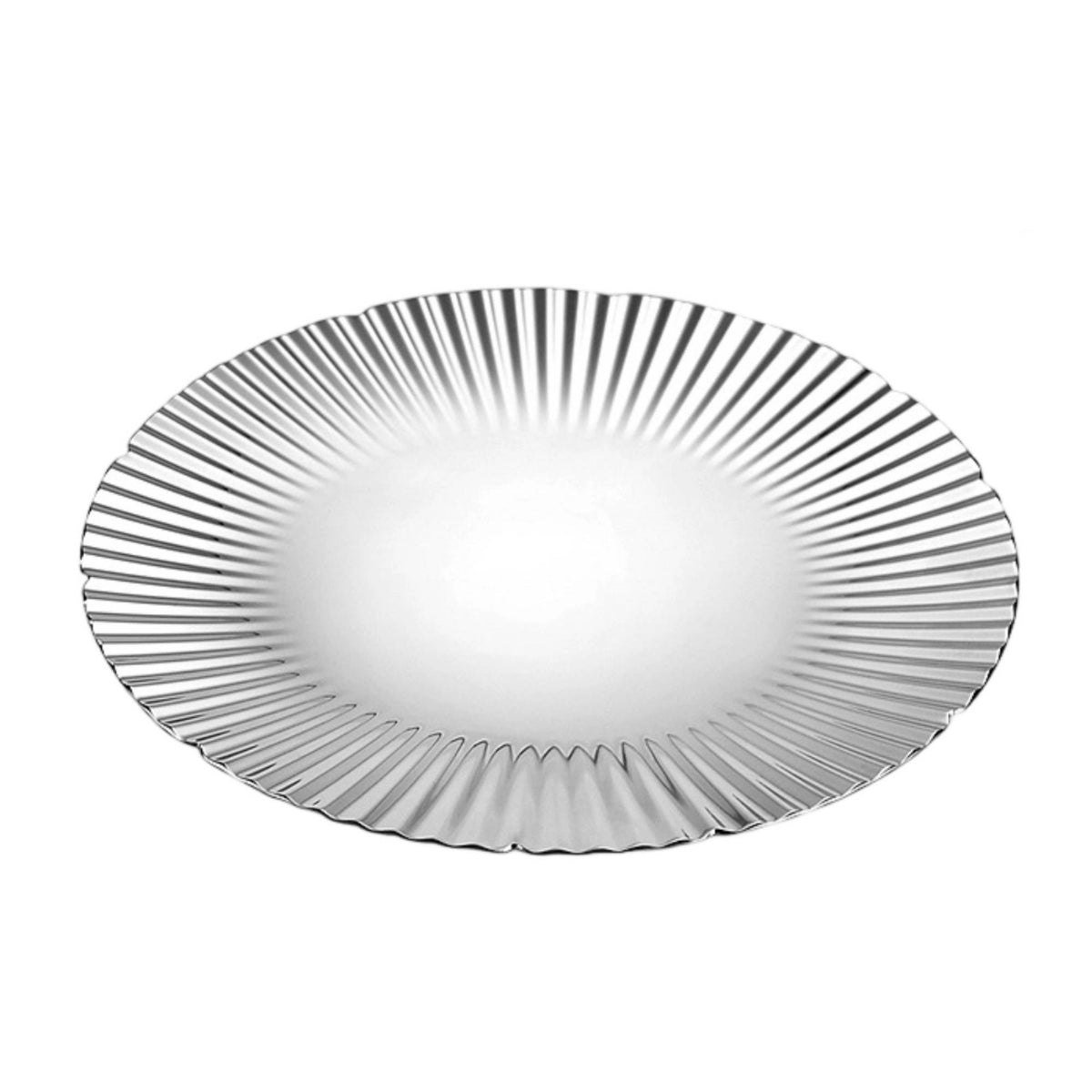 Fruit Tray Mirror-Polished Stainless Steel Tray Round for Snack Service, Hosts