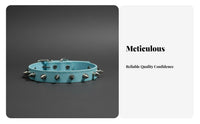 PU Leather Rivet Sturdy Studded Dog Adjustable for Young Dogs, Cat Owners, Daily Wear, Training, Outdoor Walks