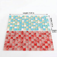 Large Bunny Mat and Glass Mat, Hamster Cooling Pad for Small Rodents, Fast Thermal-Mass Heat Dissipation with Crackle Pattern, 30x15cm
