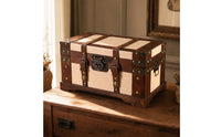 Wooden Storage Box Traditional Storage Chest with Hinged Lid Sturdy Box with Hinged Lid for Shelf Decor