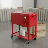 Insulated Rolling Cooler Easy to Clean Outdoor Storage Water Resistant