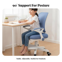 kids' Rolling Desk Chair Support Ergonomic Seat 360-Degree rotate Integrated Footrest for Students, Parents, perusing