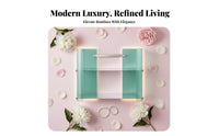 2-Tier Organizer Shelf Versatile Use 2-Tier Fluted Shelf Multi-Purpose for Women