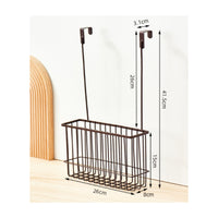 Cabinet Door Basket with Hook Open Wire Basket with Hooks Small for Pantry