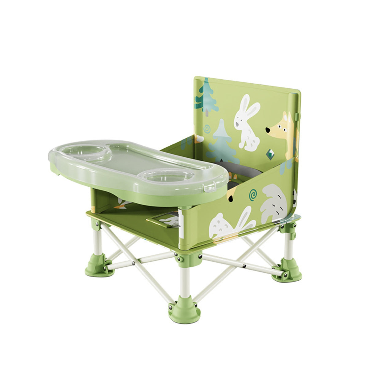 Foldable Children's Dining Chair Compact Fold Travel Folding Infant Chair Strap for Infants, Young Children