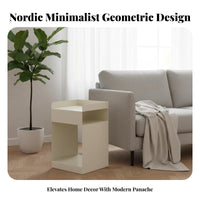 Multi-Tier Rolling Cabinet Nordic Design Nightstand Slim Design for Living Room