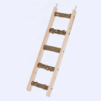 Hanging Bird Ladder Toy with Hooks Natural Climbing Ladder Toy Compact Easy to Use for Birds