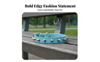PU Leather Rivet Sturdy Studded Dog Adjustable for Young Dogs, Cat Owners, Daily Wear, Training, Outdoor Walks
