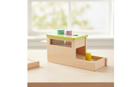 Educational Object Permanence Box with Shape Sorter Natural Wooden Object Permanence Box Sturdy Shape Sorter Sensory for Playroom