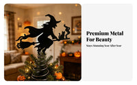 Enigmatic Witch Peak Ornament | Gothic Silhouette Design, Halloween Witch peak ornament