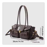 Motorcycle Design Bag Vintage Aesthetic Retro Purse Organized Storage for Women