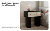 2-Drawer Bedside Table Minimalist Design 2-Drawer Nightstand Space-Saving