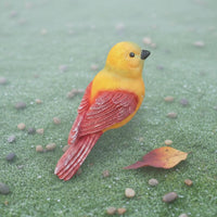 Resin Bird Statue Lifelike Design Attachable Bird Ornament Long-Lasting