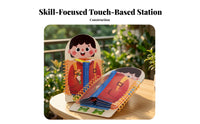 Wooden Busy Board with Zipper