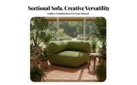 Combinable Armless configurable Sofa Block Minimalist aesthetic Armless configurable Seat Space Saving Sectional Piece Comfortable Padding for Interior Designers, Homeowners, Apartment Dwellers, Living Room, Office Reception