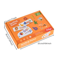 Lowercase Wooden Spelling Game Colorful Alphabet Matching Game Hands-on Letter Puzzle Set Word Recognition for Early Learners, Children