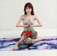 Tie-Dye Yoga Towel with Non-Slip Particles