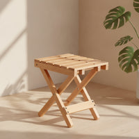 Folding Stool Compact Wooden Stool Lightweight for Sketching