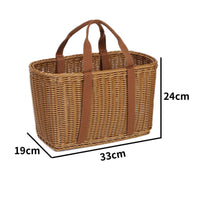 Woven Rattan Basket Long-Lasting Carrying Container Eco-Friendly