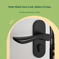Matte black privacy lever, easy install