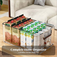 Clear container with Handles adaptable Organizer container sturdy Construction