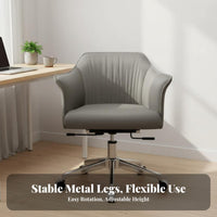 Upholstered rotate Chair Height Adjustable Upholstered Task Armchair Luxury Aesthetic Modern design for Students, Remote Workers