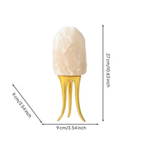Crystal Stone Ornament with Metal Base Natural Decorative Accent Sculptural