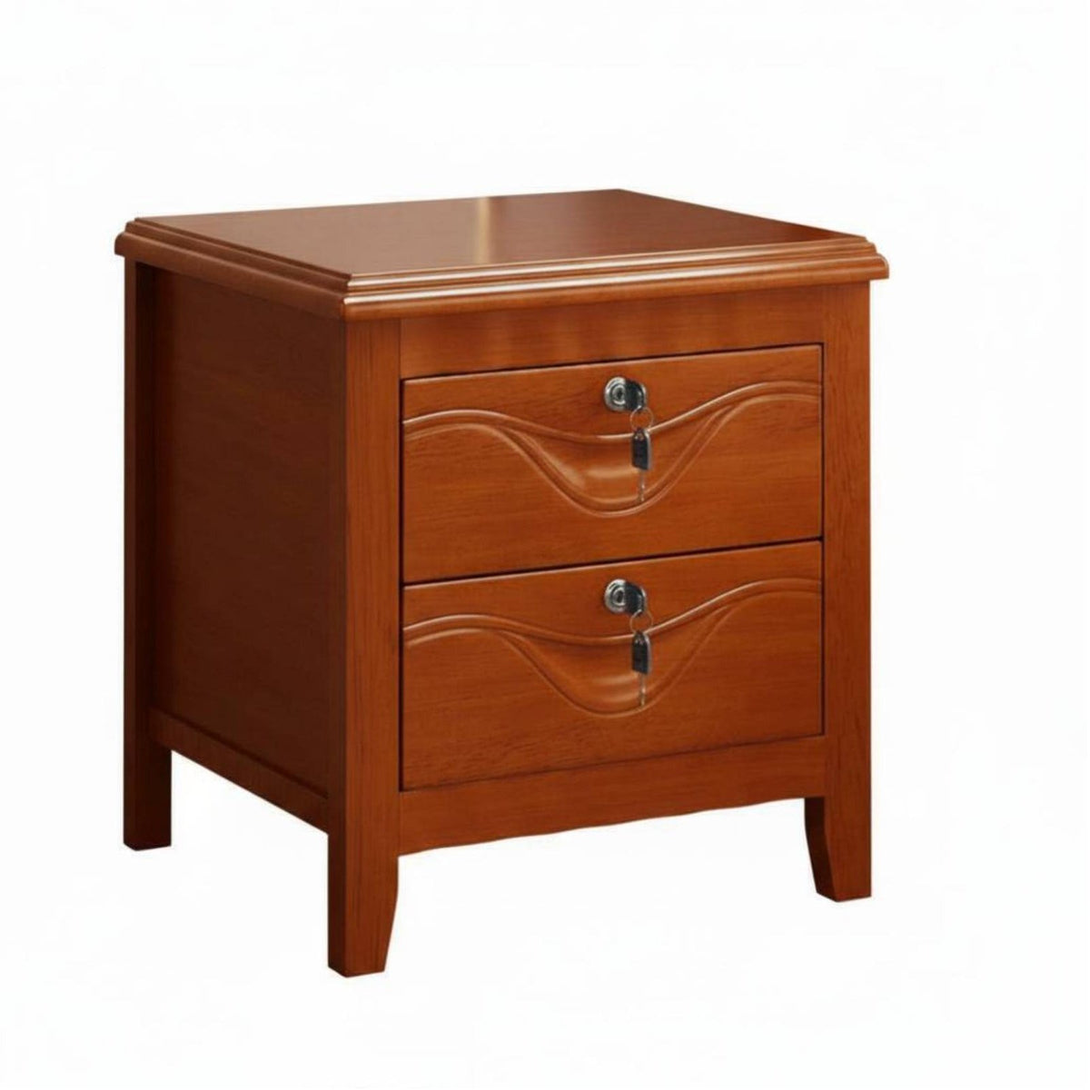 Nightstand with Drawers Large Storage Capacity 2-Drawer End Table Sturdy Frame
