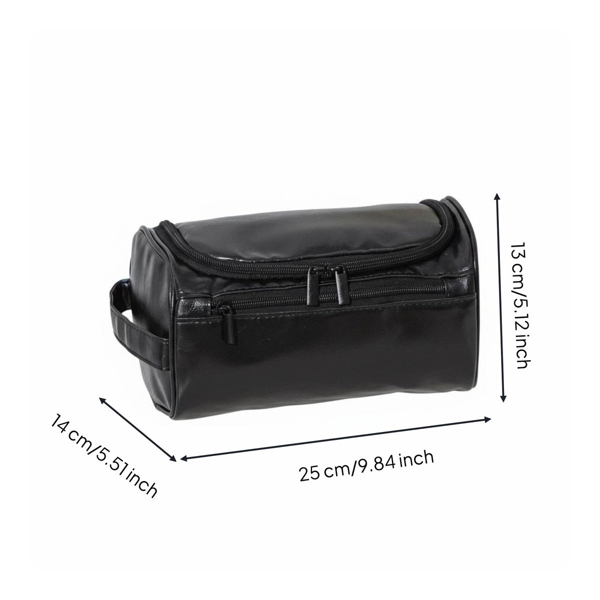 Hanging Toiletry Bag Portable Large Capacity Travel Toiletry Organizer Internal Mesh Pockets PU Synthetic Wash Bag for Journeyers, Men