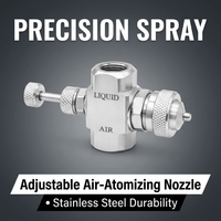 Adjustable Copper Spray Tip for Coating Applications, Liquid Spraying, Industrial Misting Nozzle, Tw - Image 2