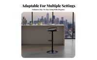 Upholstered rotating Stool Luxury Design Counter Chair Sturdy Frame for Homeowners