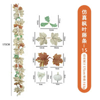 Artificial Maple Leaf Vine for Autumn Home Decor