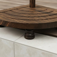 2-Tier Wooden Corner Shelf Solid Wood 2 Tier Wooden Shelf Multi-Functional