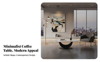 2 Pieces CumulusShaped Coffee Table Irregular Shape CumulusShaped Nesting Tables Easy to Clean Streamlined Height