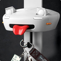Spring-up Headlight Key Holder LED Light Car Shaped Wall Hook Easy to Install